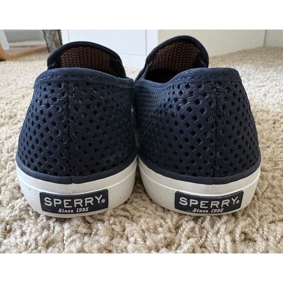 Sperry Seaside Top Sider Boat Shoes Womens Size 8 Navy Slip On Casual Sneakers - Picture 8 of 10